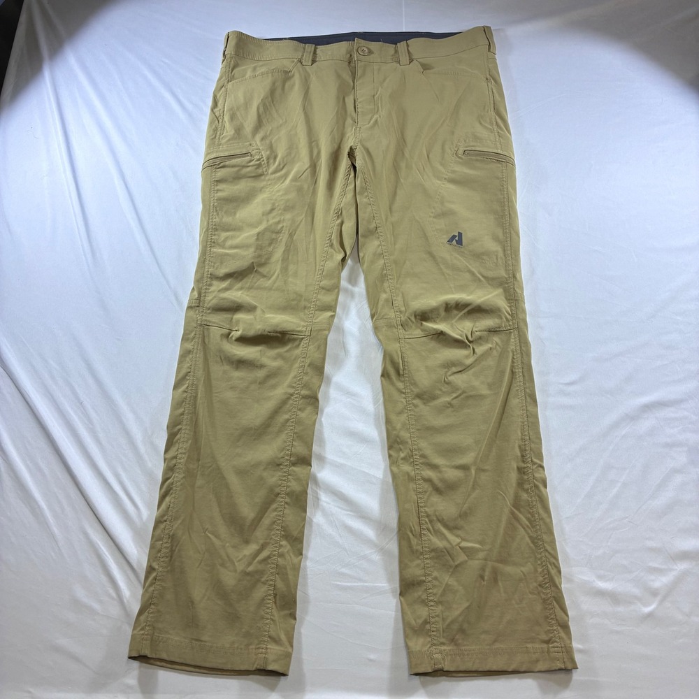 Eddie Bauer First Ascent Guide Pro Pants Mens 40x34 Tan Hiking Outdoor Cargo